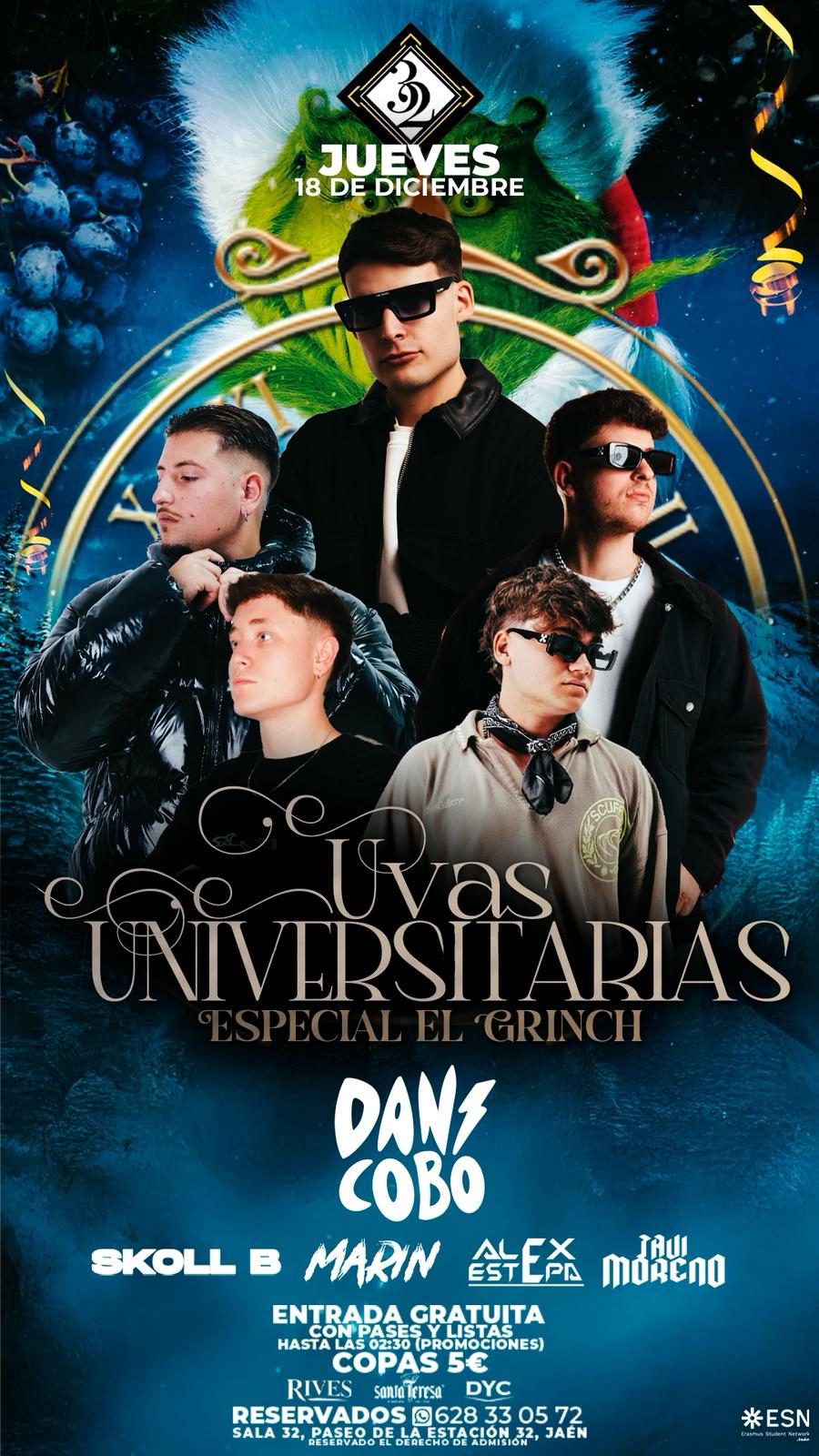 🎄🍇 Uvas Universitarias – Especial El Grinch